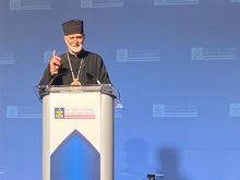 Ukrainian Greek Catholic Archbishop Borys Gudziak addresses the National Catholic Prayer Breakfast in Washington, D.C., on March 14, 2023.