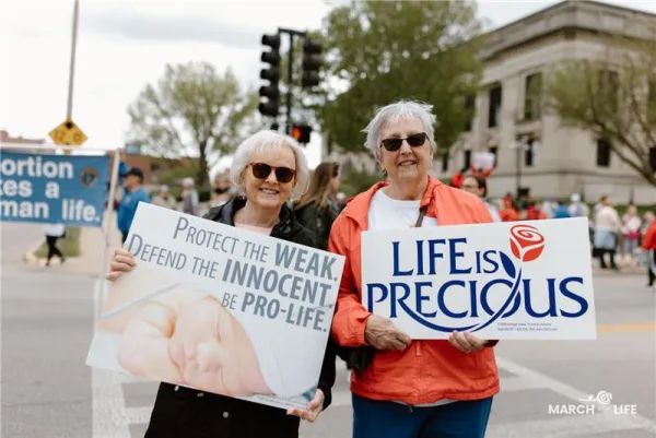 Illinois pro-life advocates march for the unborn on April 17, 2024. Credit: Photos courtesy of March for Life