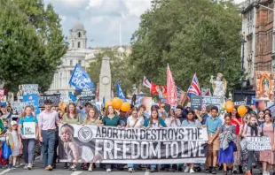 Law enforcement estimated 7,000 attended the March for Life in London, England. March for Life UK