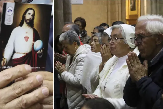 Archbishop Alfredo José Espinoza Mateus of Quito presided over a solemn Mass in the Basilica of the National Vow in the Ecuadorian capital to renew the country's consecration to the Sacred Heart of Jesus.?w=200&h=150