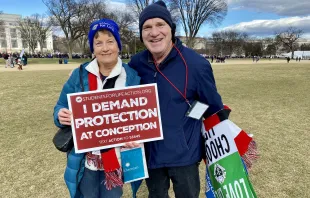 Tom and Mindy Edwards from Sandusky, Ohio, attend the 50th annual March for Life in Washington, D.C., on Jan. 20, 2023. Katie Yoder/CNA