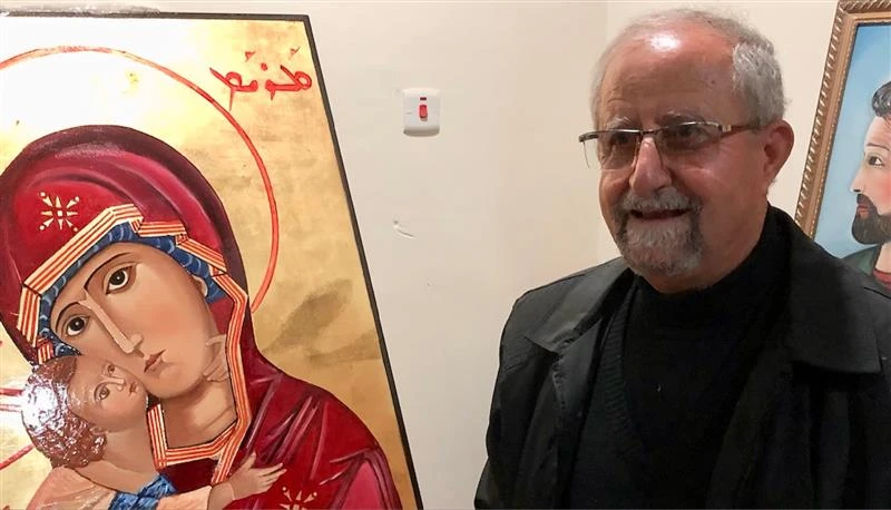 Deacon Ebrahim Lallo, a Syriac Catholic Deacon from the town of Bartella, Iraq, painted the icon “Mary, Mother of Persecuted Christians,” which will be in the shrine in Clinton, Massachusetts.?w=200&h=150