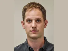 An undated ID photo of journalist Evan Gershkovich.
