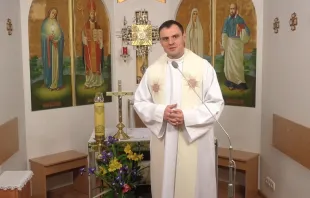 Father Oleksandr Zelinskyi, the director general of EWTN Ukraine. Credit: Screenshot of Facebook post