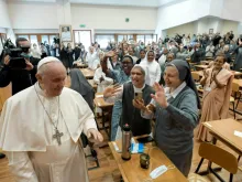 Pope Francis meets with the Salesian Sisters of St. John Bosco in Rome on Oct. 22, 2021.
