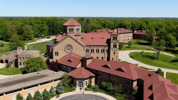The former Chiara Center and St. Francis of Assisi Church on the grounds of the Hospital Sisters of St. Francis in Springfield. This will become The Evermode Institute. Courtesy of the Diocese of Springfield in Illinois.