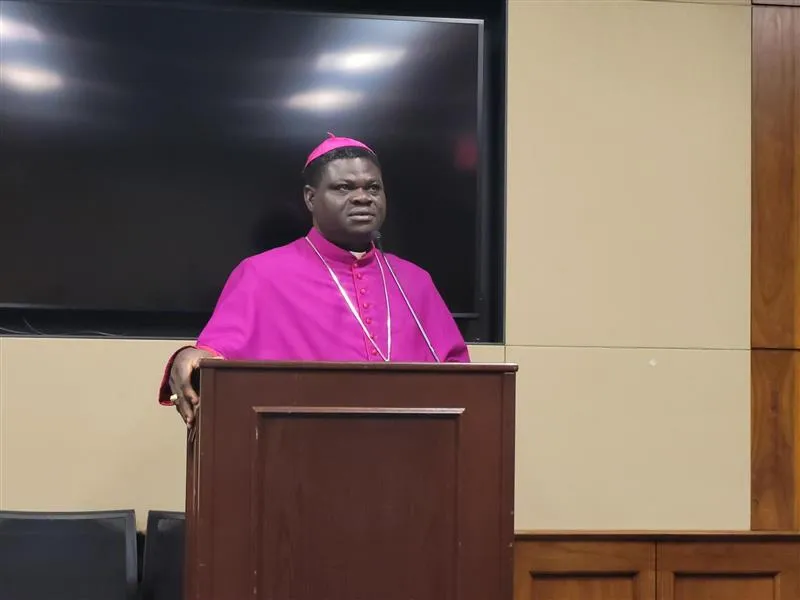 Bishop Wilfred Anagbe of the Nigerian Diocese of Makurdi in Benue state at a breakfast at Capitol Hill organized by Aid to the Church in Need on Jan. 30, 2024.?w=200&h=150