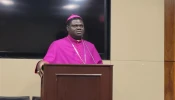 Bishop Wilfred Anagbe of the Nigerian Diocese of Makurdi in Benue state at a breakfast at Capitol Hill organized by Aid to the Church in Need, Jan. 30, 2024.