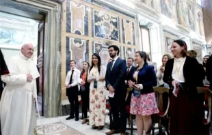 Students from the Vatican Observatory's summer school at an audience with Pope Francis EWTN News Nightly segment