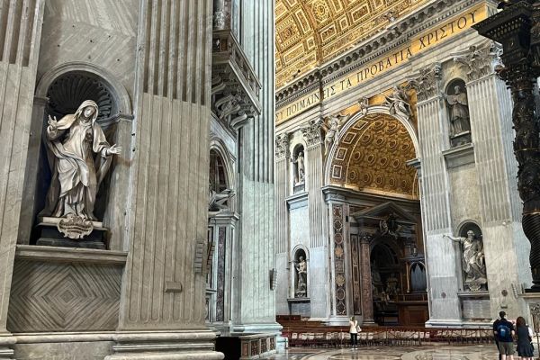 The statue of St. Juliana Falconieri in St. Peter's Basilica. Courtney Mares