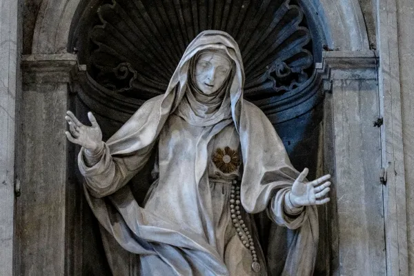 Statue of St. Juliana Falconieri in St. Peter's Basilica. Daniel Ibanez/CNA