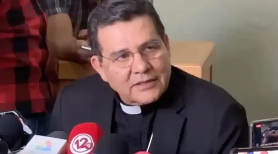 Archbishop Faustino Armendáriz Jiménez at a press conference on May 21, 2023.?w=200&h=150