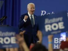 President Joe Biden speaks during a campaign stop at Hillsborough Community College’s Dale Mabry campus on April 23, 2024, in Tampa, Florida.