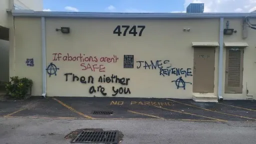 A pro-life pregnancy center in Hollywood, Florida, was defaced with pro-abortion graffiti over Memorial Day Weekend 2022.?w=200&h=150