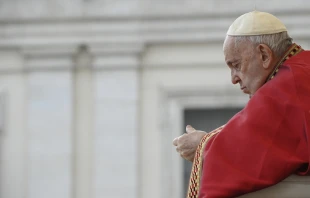 Pope Francis presides over the funeral Mass for Pope Emeritus Benedict XVI in St. Peter's Square on Jan. 5, 2023. Vatican Media