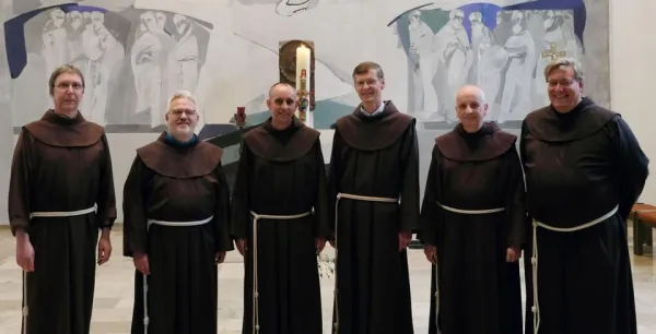 Father Markus Fuhrmann (third from left) with the new authorities of the Franciscans in Germany. Courtesy of OFM.org.