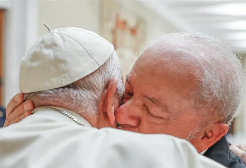 Pope Francis embraces Brazil’s President Luiz Inácio Lula da Silva at the Vatican on June 21, 2023.?w=200&h=150