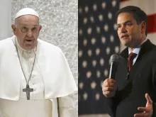 Pope Francis and Sen. Marco Rubio, R-Florida.