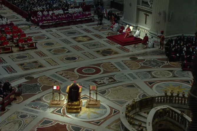Cardinal Raniero Cantalamessa preaches at the Good Friday liturgy in St. Peter’s Basilica, April 15, 2022
