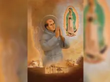 Lalo Garcia's painting of Saint Junípero Serra is featured in the '250 Years of Mission' exhibit.