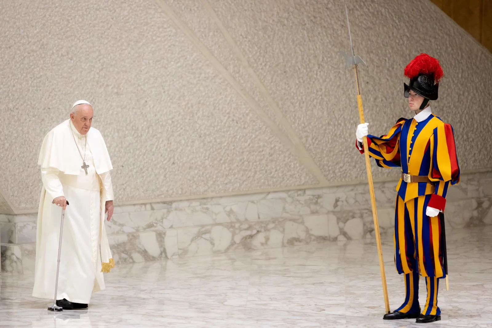 Pope Francis arrives at the Paul VI Hall for his weekly general audience on Ash Wednesday Feb. 22, 2023.?w=200&h=150