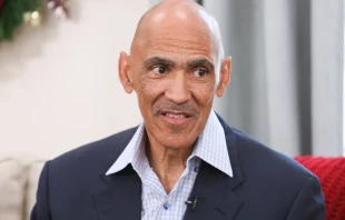 “Exactly what ‘faith’ are you talking about when you say you don’t have to abandon it to support abortion?” NFL Hall of Fame coach Tony Dungy asked in response to a pro-abortion social media post by Vice President Kamala Harris. Credit: Paul Archuleta/Getty Images