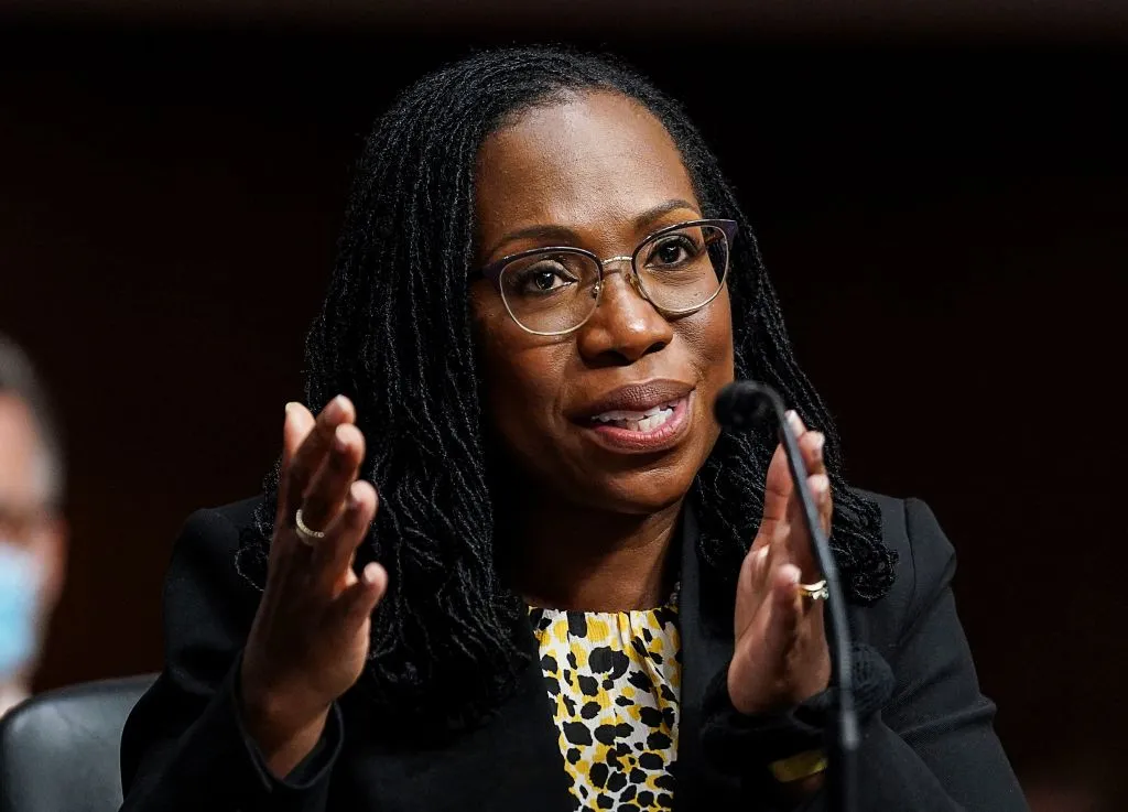 Ketanji Brown Jackson, nominated to be a US Circuit Judge for the District of Columbia Circuit, testifies before a Senate Judiciary Committee hearing on pending judicial nominations on Capitol Hill in Washington,DC on April 28, 2021.?w=200&h=150