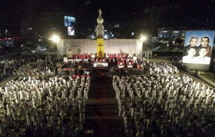 Four martyrs are beatified at a Mass in San Salvador, El Salvador, on Jan. 22, 2022. Camilo Freedman/APHOTOGRAFIA/Getty Images.