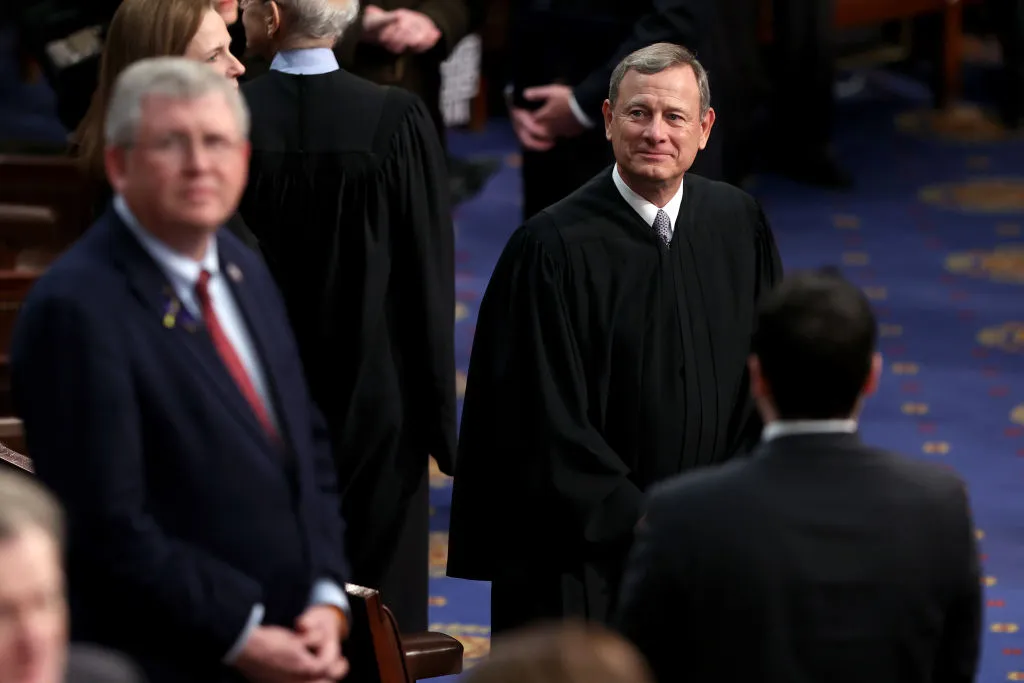 Supreme Court Chief Justice John Roberts is seen prior to President Biden giving his State of the Union address during a joint session of Congress at the U.S. Capitol, March 1, 2022 in Washington, DC.?w=200&h=150