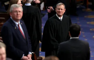 Supreme Court Chief Justice John Roberts is seen prior to President Biden giving his State of the Union address during a joint session of Congress at the U.S. Capitol, March 1, 2022 in Washington, DC. Julia Nikhinson-Pool/Getty Images