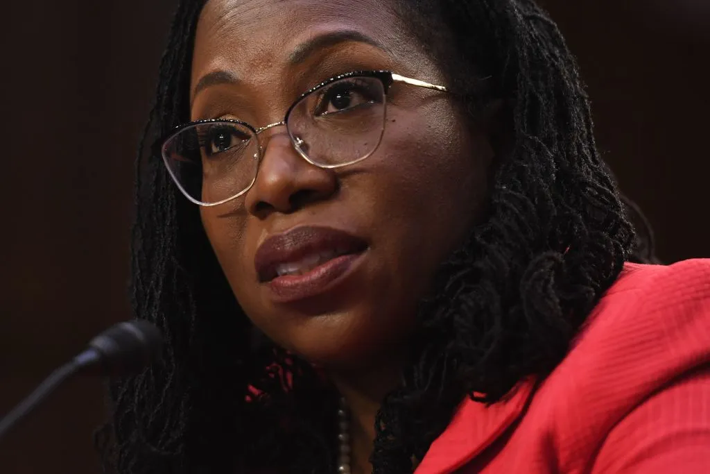 Judge Ketanji Brown Jackson testifies on her nomination to become an Associate Justice of the US Supreme Court during a Senate Judiciary Committee confirmation hearing on Capitol Hill in Washington, DC, on March 22, 2022.?w=200&h=150