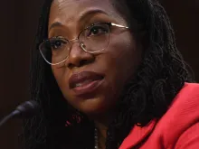 Judge Ketanji Brown Jackson testifies on her nomination to become an Associate Justice of the US Supreme Court during a Senate Judiciary Committee confirmation hearing on Capitol Hill in Washington, DC, on March 22, 2022.