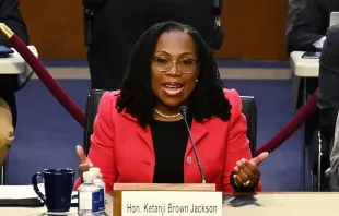 Judge Ketanji Brown Jackson testifies on her nomination to become an Associate Justice of the US Supreme Court during a Senate Judiciary Committee confirmation hearing on Capitol Hill in Washington, DC, on March 22, 2022. Mandel Ngan/Pool/AFP via Getty Images