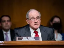 U.S. Sen. Jim Risch, R-Idaho, speaks during a Senate Foreign Relations Committee hearing in Washington, D.C., on April 26, 2022. Risch is the primary sponsor of the American Values Act.