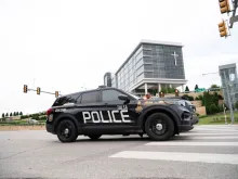 Police respond to the scene of a mass shooting at St. Francis Hospital on June 1, 2022 in Tulsa, Oklahoma. At least four people were killed in a shooting rampage at the Natalie Medical Building on the hospital's campus, according to published reports. The shooter is also dead from a self-inflicted gunshot wound, according to police.