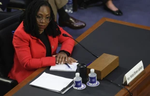 U.S. Supreme Court nominee Judge Ketanji Brown Jackson testifies during her confirmation hearing before the Senate Judiciary Committee in the Hart Senate Office Building on Capitol Hill March 22, 2022 in Washington, DC. Kevin Dietsch/Getty Images.