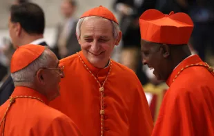 President of the Italian Bishops' Conference Cardinal Matteo Maria Zuppi (center) attends the consistory for the creation of new cardinals at St. Peter's Basilica on Aug. 27, 2022, in Vatican City. Photo by Franco Origlia/Getty Images