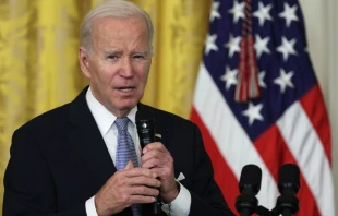 President Joe Biden speaks to mayors from across the country during an event at the East Room of the White House on Jan. 20, 2023, in Washington, D.C. Photo by Alex Wong/Getty Images