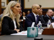 Former Federal Bureau of Investigation agent Nicole Parker (left) testifies during the first hearing of the Weaponization of the Federal Government Subcommittee in the Rayburn House Office Building on Capitol Hill on Feb. 9, 2023, in Washington, D.C.