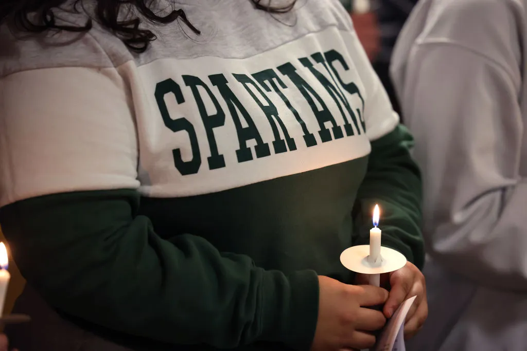 Michigan State University students attend a prayer service on Feb. 14, 2023, for those killed and injured at the university in East Lansing, Michigan, on Feb. 13, 2023.?w=200&h=150