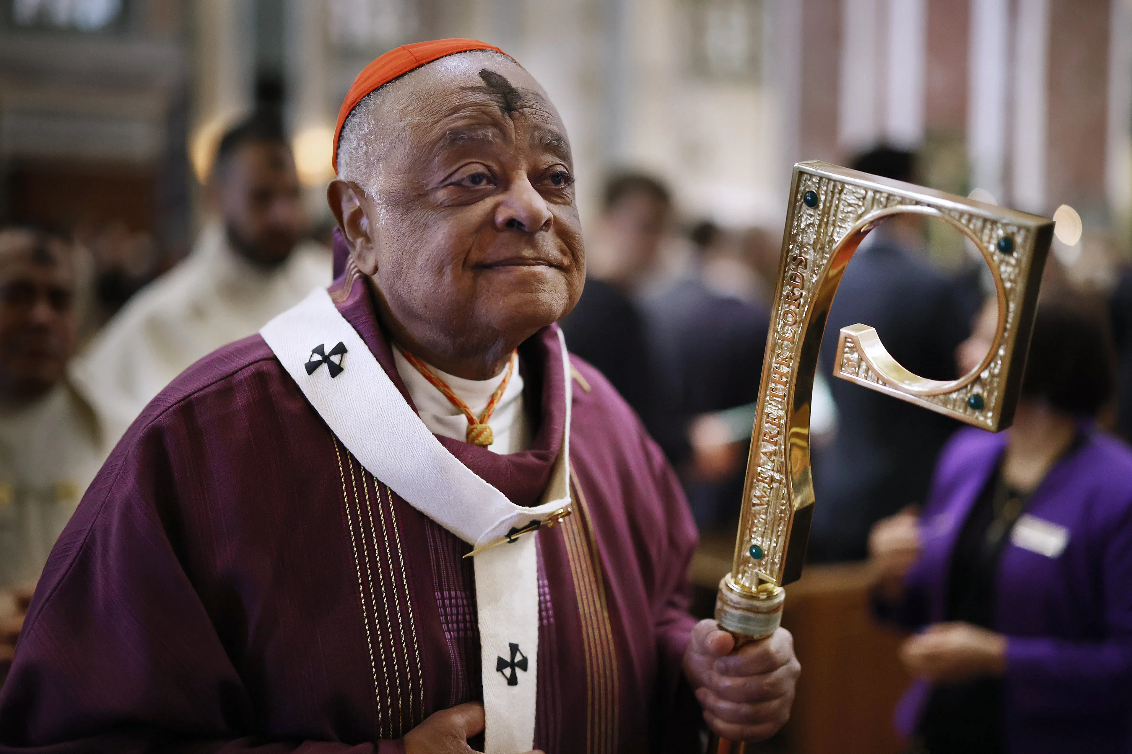 Cardinal Wilton Gregory, archbishop of Washington, leads the recession of the Mass on Ash Wednesday at the Cathedral of St. Matthew the Apostle on Feb. 22, 2023, in Washington, D.C.?w=200&h=150