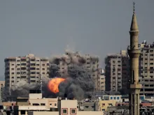 Israel unleashed an attack in the northern Gaza Strip on Oct. 12, 2023, in Gaza City, Gaza.