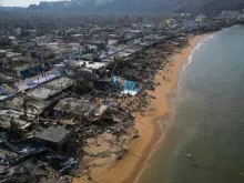 Aerial view of damages caused by the passage of Hurricane Otis in Guerrero State, Mexico, on Oct. 28, 2023.
