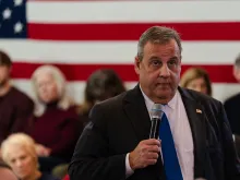 GOP Presidential Candidate Chris Christie at a town Hall in Bedford, New Hampshire on Dec. 19, 2023.