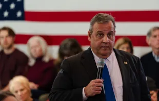 GOP Presidential Candidate Chris Christie at a town Hall in Bedford, New Hampshire on Dec. 19, 2023. Credit: Sophie Park/Getty Images