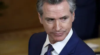California Gov. Gavin Newsom attends an event with fellow governors in the East Room of the White House on Feb. 23, 2024, in Washington, D.C.