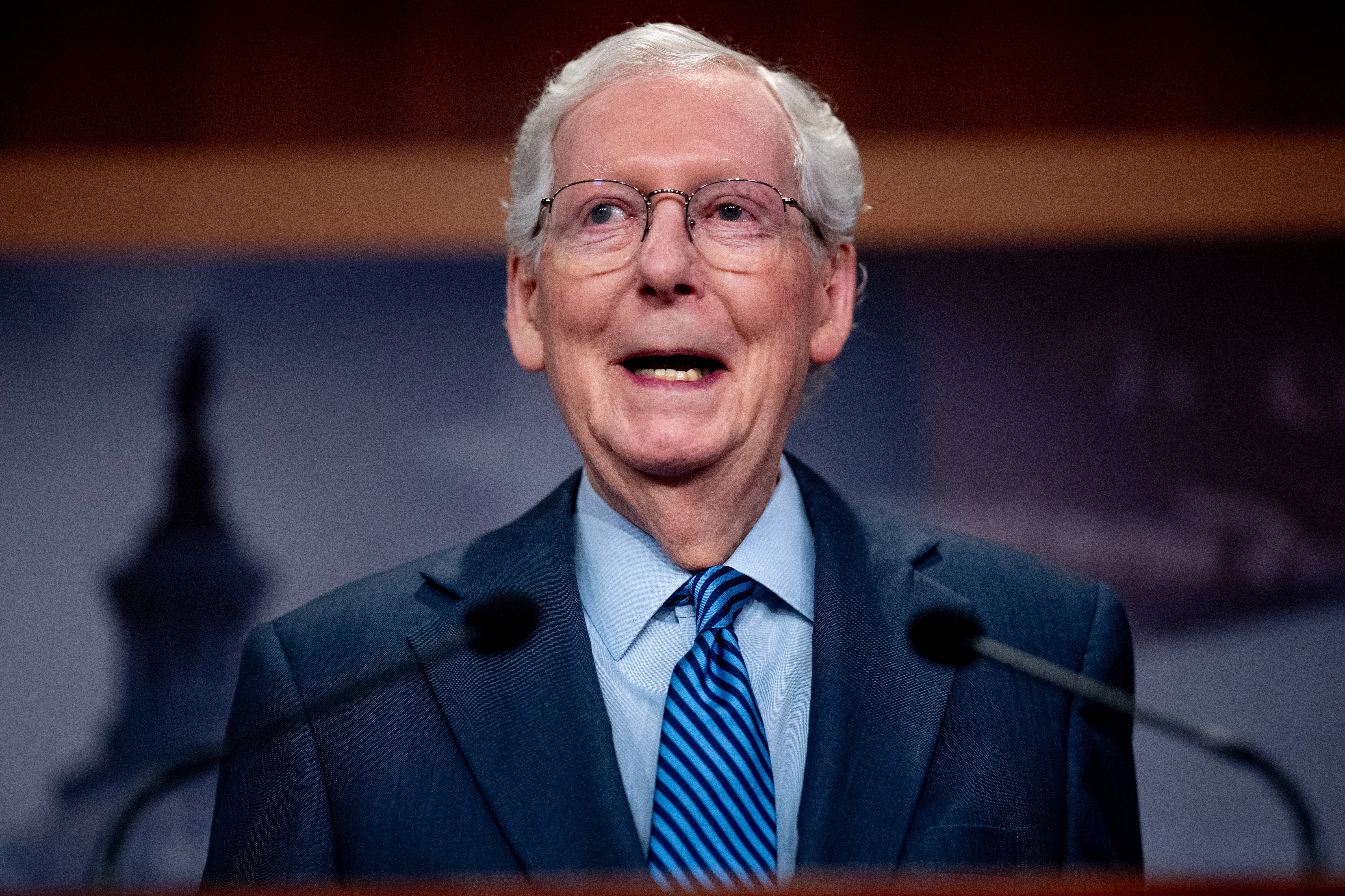 Senate Minority Leader Mitch McConnell, R-Kentucky, speaks at a news conference on Capitol Hill on April 23, 2024, in Washington, D.C.?w=200&h=150