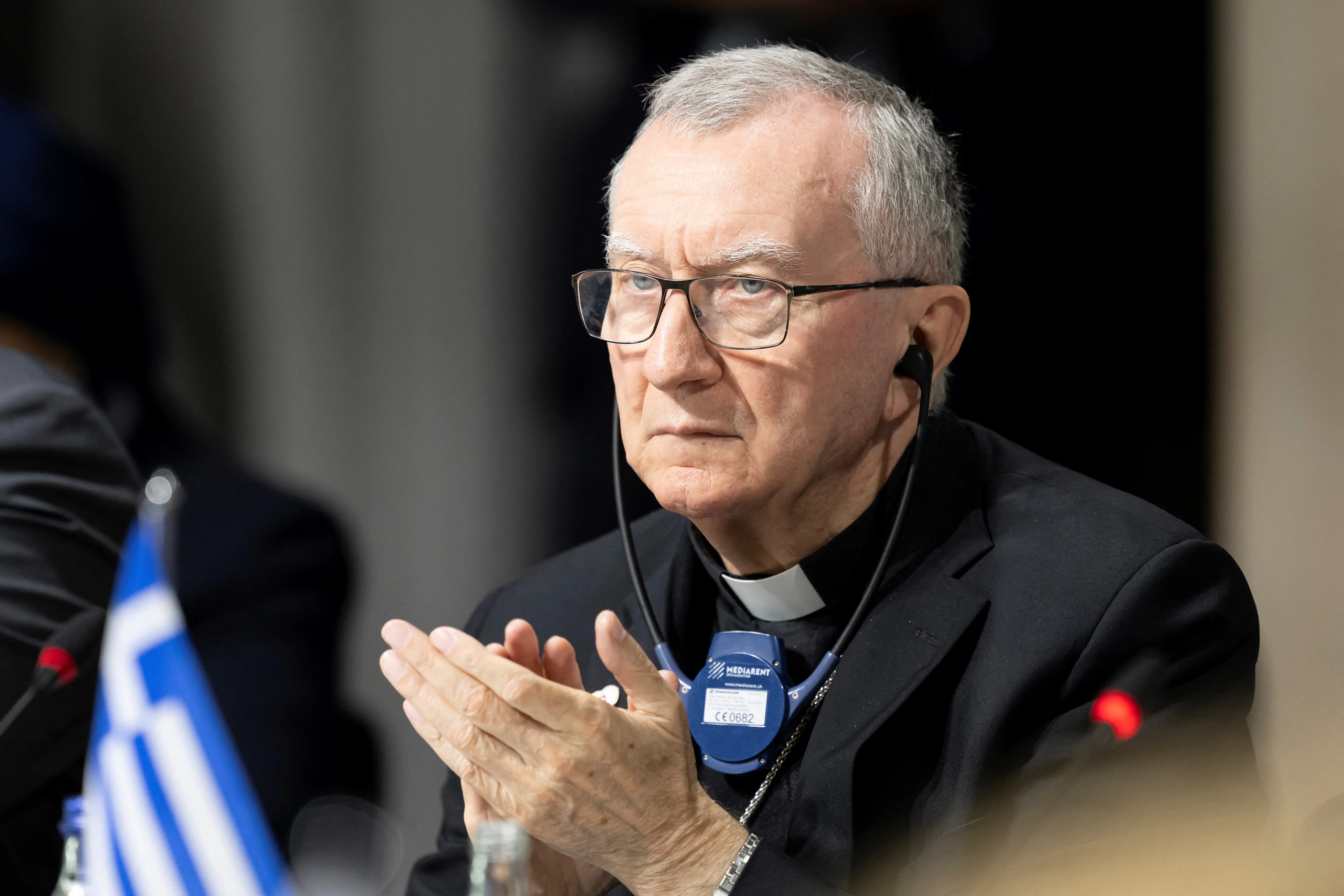 Vatican Secretary of State Cardinal Pietro Parolin attends a plenary session during the Summit on Peace in Ukraine on June 16, 2024.?w=200&h=150