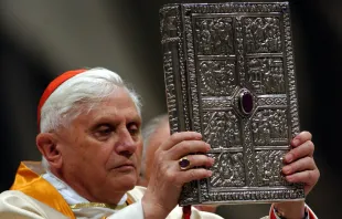 Cardinal Joseph Ratzinger at the Easter Vigil in St. Peter's Basilica on March 26, 2005, in Vatican City. Photo by Franco Origlia/Getty Images
