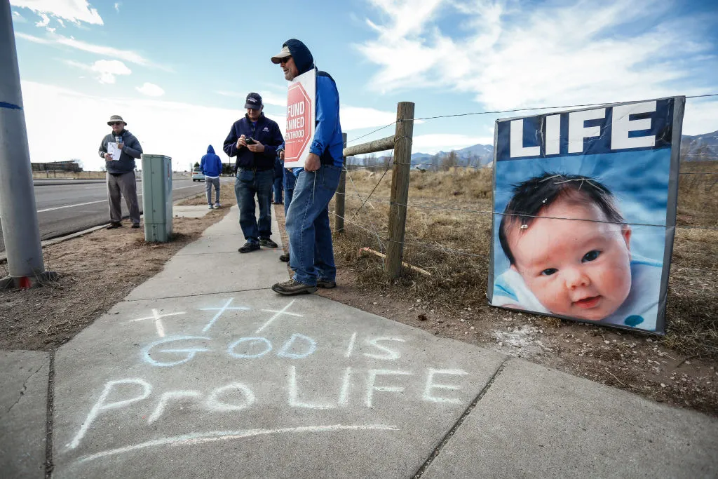 Pro-Life protestors demonstrate in Colorado Springs, Colorado, in 2017.?w=200&h=150